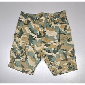 Levis Camo‎ Cargo Shorts Mens 30 Green Khaki Camouflage 9.5 Inseam Casual